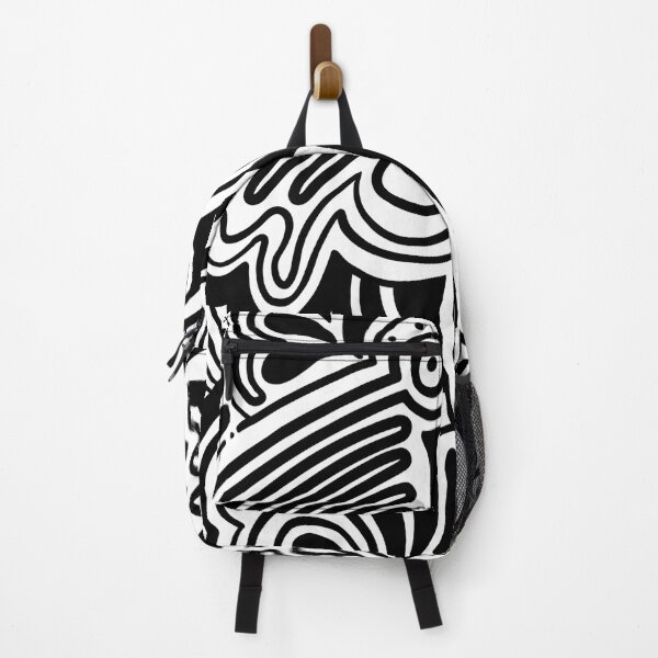 Item preview, Black and white squiggly pattern designed and sold by FlyPattern.