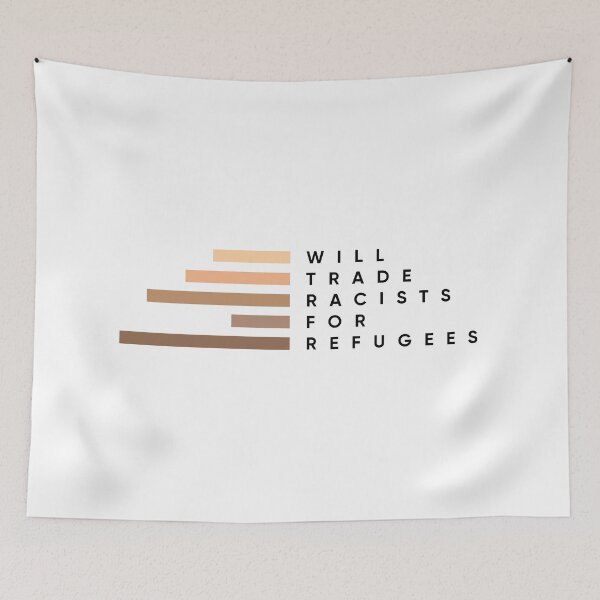 Item preview, Will trade racists for refugees designed and sold by MouadbStore.
