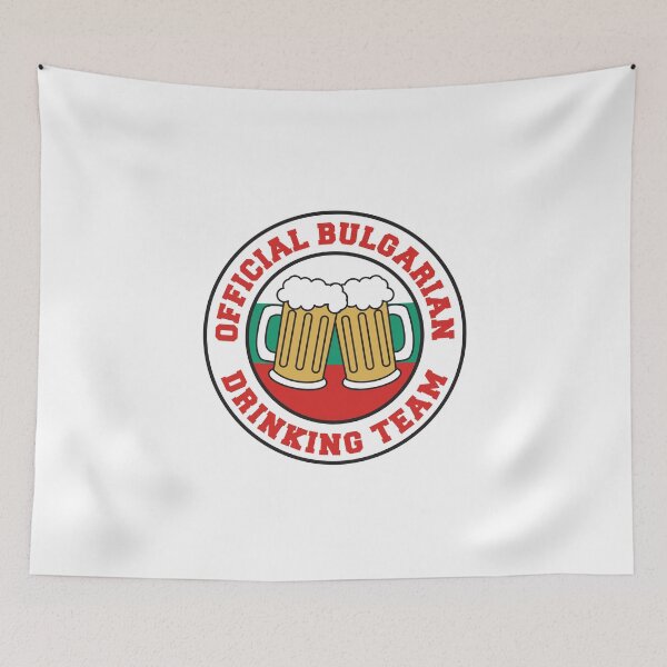 Item preview, Official Bulgarian Drinking Team Featuring Flag Of Bulgaria And Beers designed and sold by jaycartoonist.