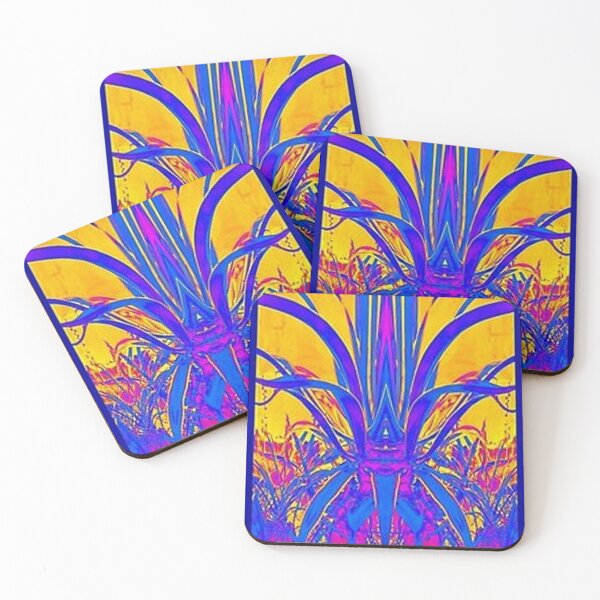 Item preview, PURPLE-BLUE AGAVE ABSTRACT ON GOLD ART designed and sold by sharlesart.