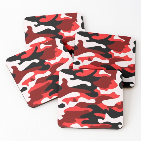 Item preview, White & red Camouflage  designed and sold by WorldGalore21.