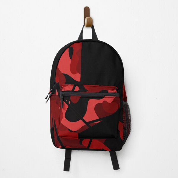 Item preview, Camouflage Hexagon Negative Space - Red with Black Background designed and sold by T-RAZR.