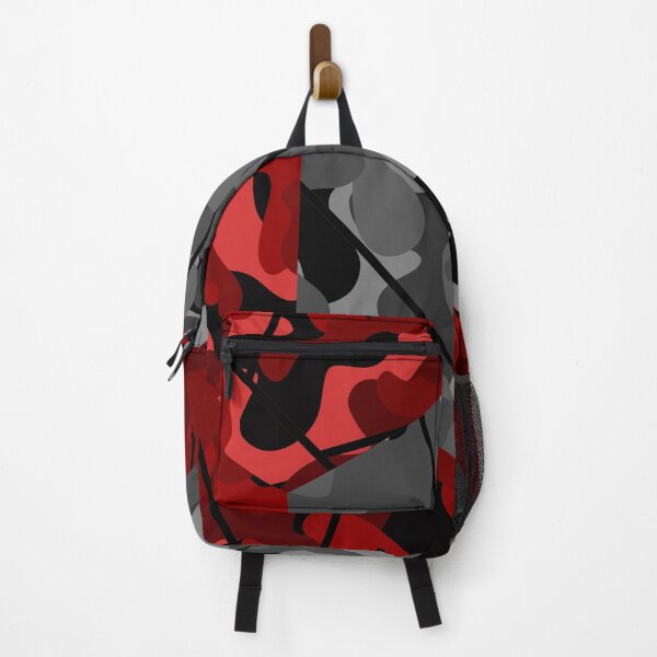 Item preview, Camouflage Hexagon - Red and Grey with a Black Background designed and sold by T-RAZR.