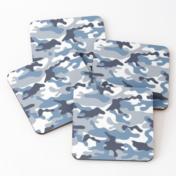 Item preview, White & blue Camouflage  designed and sold by WorldGalore21.