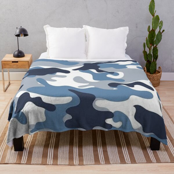 Item preview, White & blue Camouflage designed and sold by WorldGalore21.
