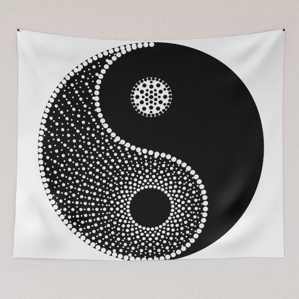 Item preview, Aboriginal Art Aborigine Australian Indigenous aborigène Flag autochthon Bigambul Points Autumn Day Gift For Mother dotart Sister Mom Black and white ying yang black and white designed and sold by MeryemSpace.
