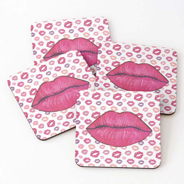 Item preview, Pink Lips Girly Fashionable - boca abierta designed and sold by Pearl-Island.