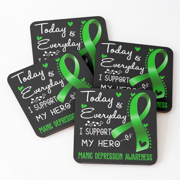 Item preview, Today And Everyday I Support My Hero Manic Depression Awareness Warrior Gifts designed and sold by hvoid41.