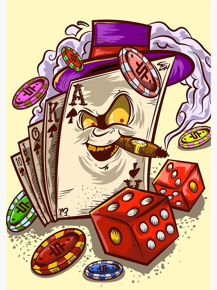 Carnet for Sale avec l'œuvre « Illustration de casino de dessin animé de  mascotte de casino. » de l'artiste OlliverArts | Redbubble