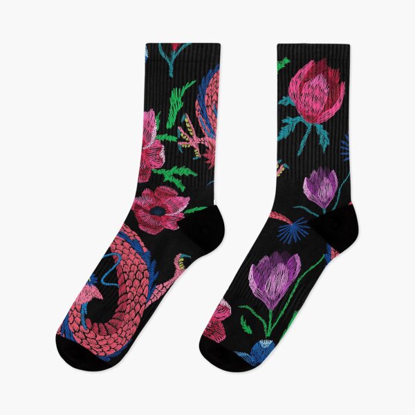 Item preview, Embroidered Dragons and Flowers designed and sold by FunWithChemo.