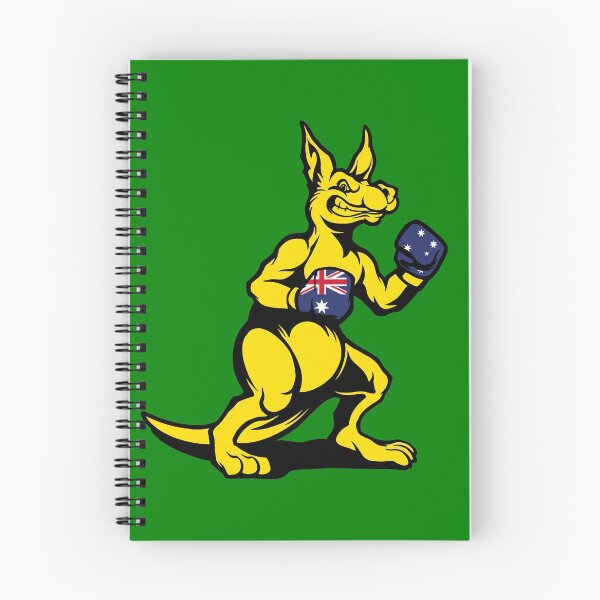 Aperçu de l'œuvre Kangourou boxeur, Kangourou boxeur australien, vert et or créée et vendue par JasKei-Designs.
