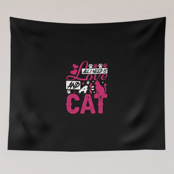 Item preview, All I Need is Love and a Cat designed and sold by madushansahan.