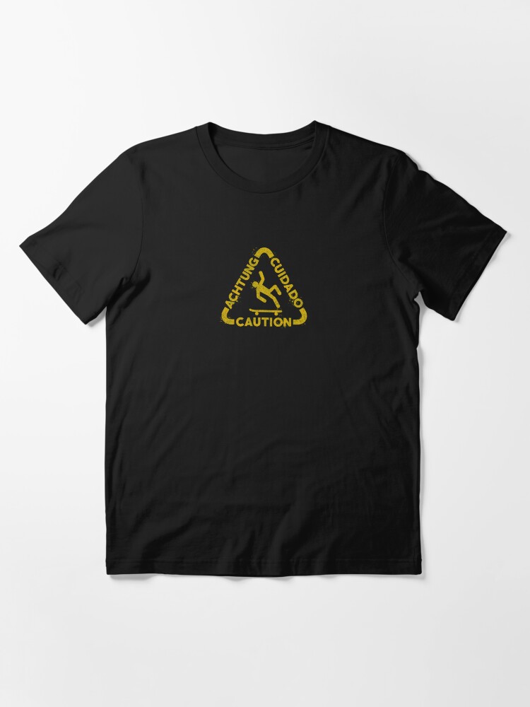Alternate view of Caution Skateboarders Essential T-Shirt