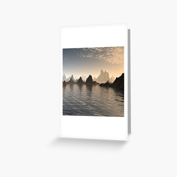 Golden Sunrise On Mars Greeting Card