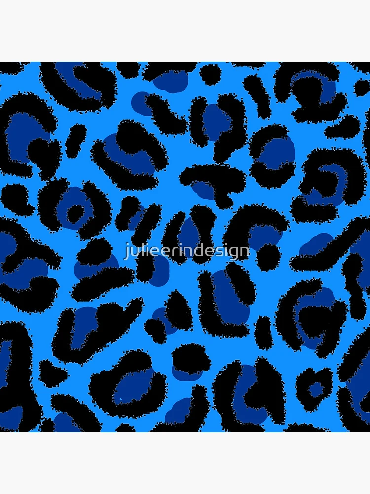 Blue Y2K Aesthetic Leopard Print Poster for Sale by Julie Erin Designs