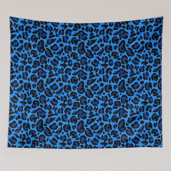 Item preview, Blue Y2K Aesthetic Leopard Print designed and sold by Julie Erin Designs.
