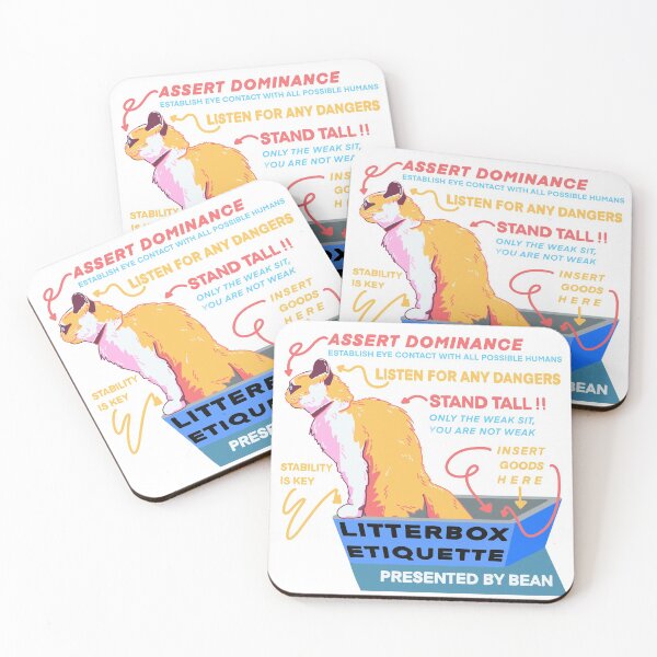 Item preview, Litterbox Etiquette Diagram designed and sold by augusgus.