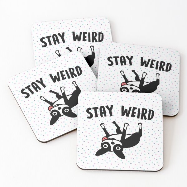 Item preview, Stay Weird - Funny Boston Terrier Cartoon Dog designed and sold by Jenn Inashvili.