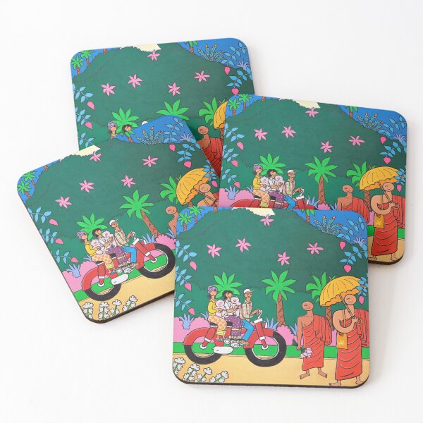 Item preview, Cambodian Two Monks and a Moto-Taxi by Stef designed and sold by StefDelapree.