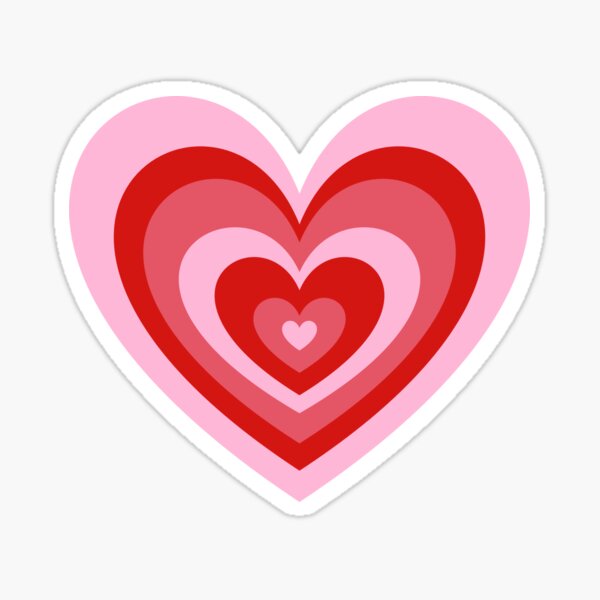 powerpuff girls heart pink Sticker