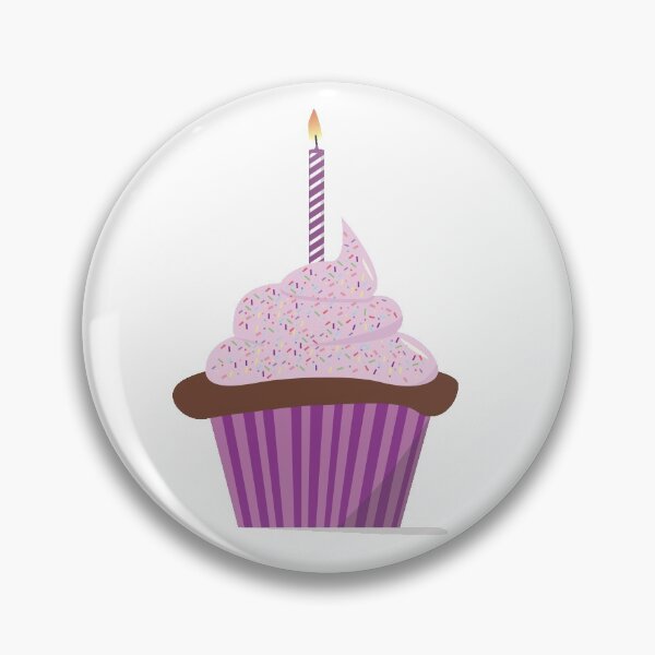 Item preview, Pink Cupcake with Candle designed and sold by BeccaJaneDesign.