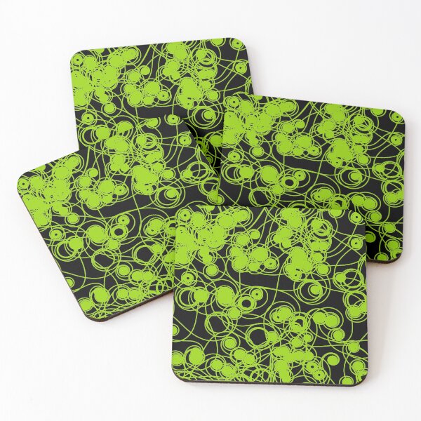 Item preview, Spiral chaotic design - lime and black designed and sold by rahilvalani.