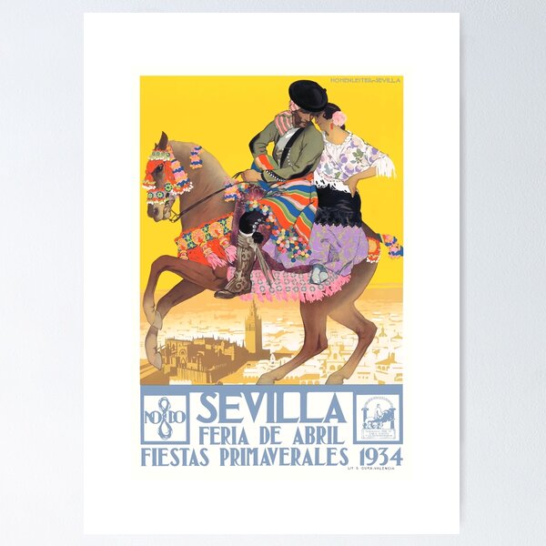 Vista previa del artículo con la obra «Cartel de la Fiesta de la Primavera de Sevilla, España, 1934», diseñado y vendido por retrographics.