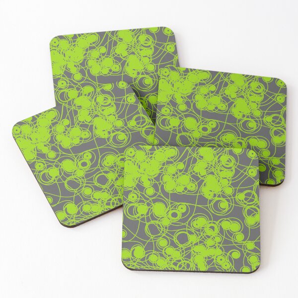 Item preview, Spiral chaotic design - lime and grey designed and sold by rahilvalani.