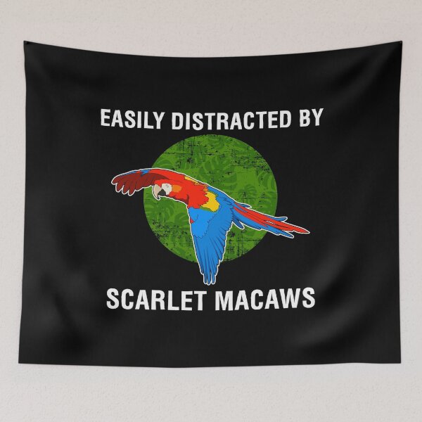 Item preview, Funny Parrot Owner Distracted By Scarlet Macaws graphic designed and sold by jakehughes2015.