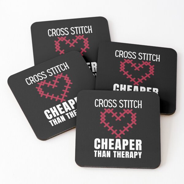 Item preview, Cross Stitch Cheaper Than Therapy designed and sold by Crafty-Mornings.