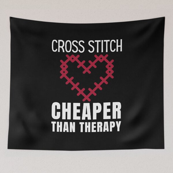 Item preview, Cross Stitch Cheaper Than Therapy designed and sold by Crafty-Mornings.