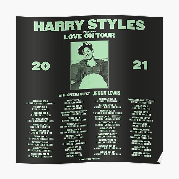 Harry Love On Tour 2021 Poster