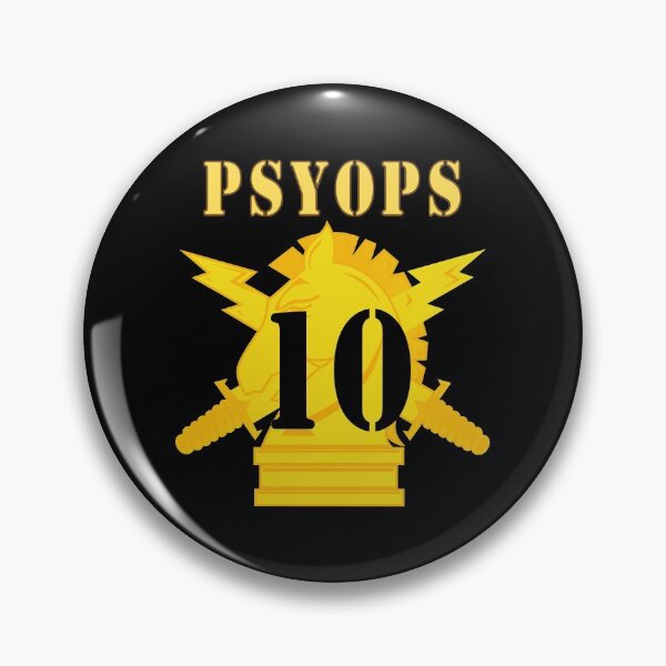 Item preview, Army - PSYOPS w Branch Insignia - 10th Battalion Numeral designed and sold by Military Insignia Products.