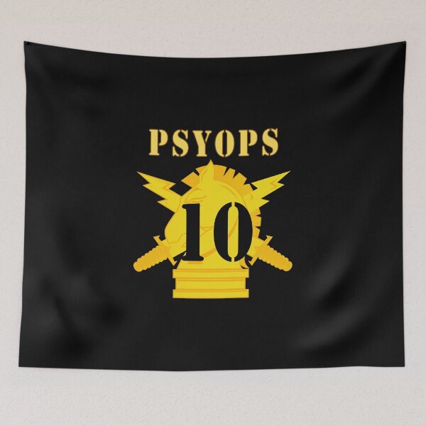 Item preview, Army - PSYOPS w Branch Insignia - 10th Battalion Numeral designed and sold by Military Insignia Products.