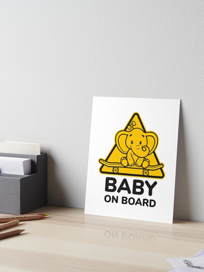 Baby On Board, Baby Dino On Board, Baby in Car Sticker for Sale by  graphic-genie