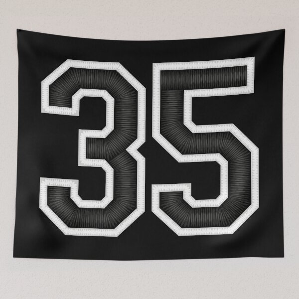 Item preview, 35 Black Jersey Sports Number thirty-five Football 35 designed and sold by elhefe.