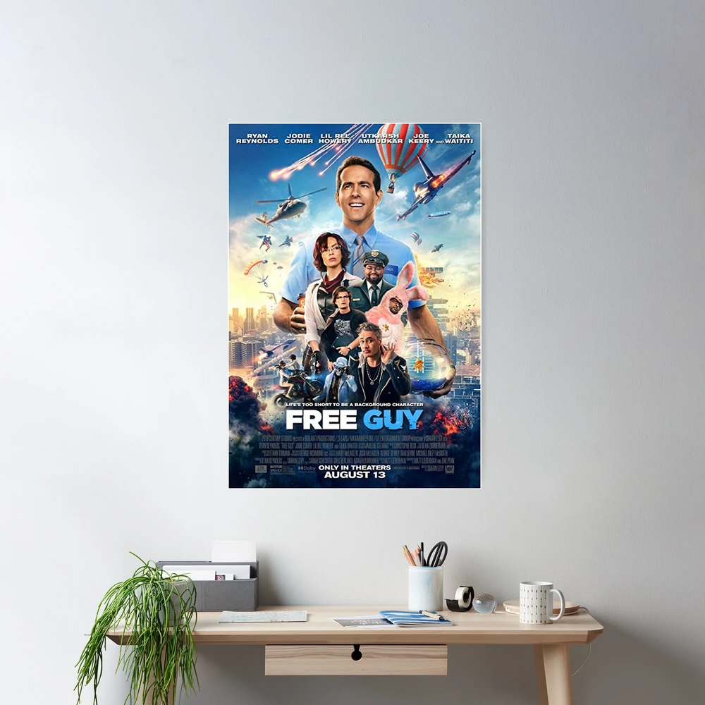 Free Guy Movie Poster, Framed, GTA Parody, 2021, 11x17, NEW, USA