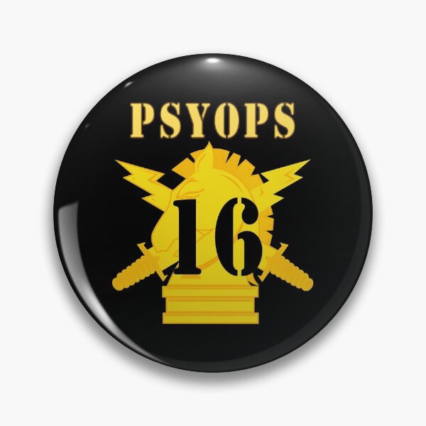Item preview, Army - PSYOPS w Branch Insignia - 16th Battalion Numeral designed and sold by Military Insignia Products.