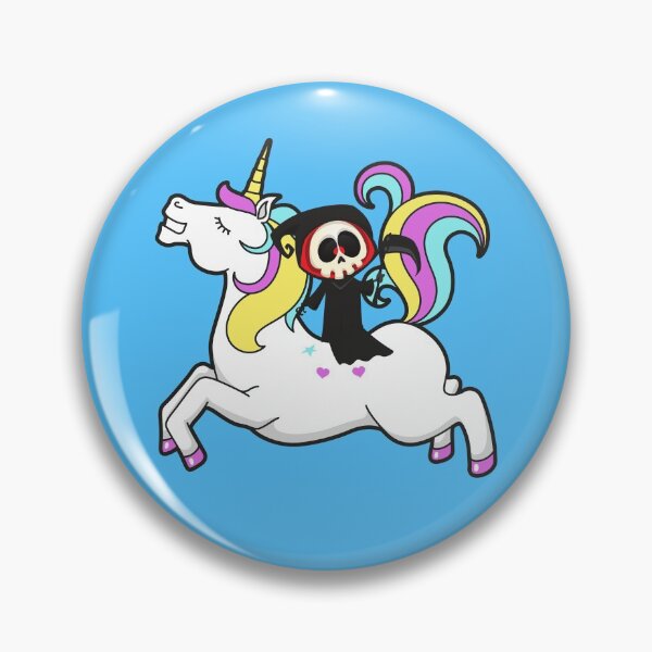 Item preview, Grim Reaper Riding A Unicorn designed and sold by GleamingGiant.