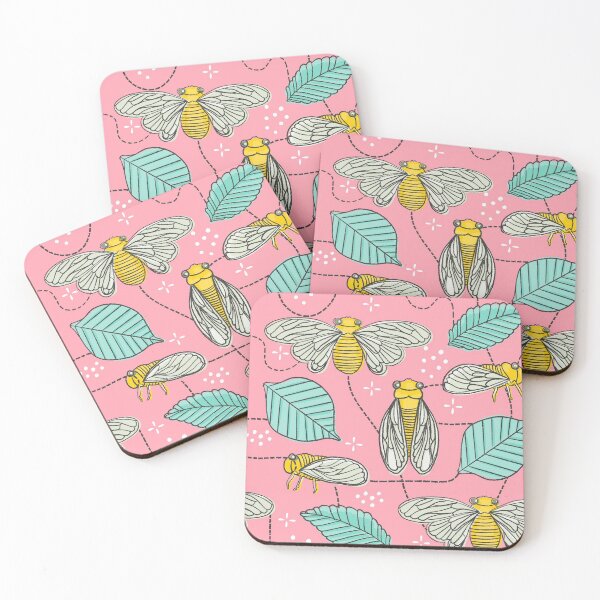 Item preview, Summer Cicada - Pink designed and sold by latheandquill.