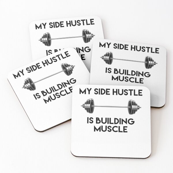 Item preview, Side Hustle is Building Muscle designed and sold by BatShirtsCrazy.