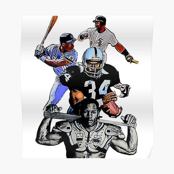 NIUROUBAOZHI Bo Jackson Baseball Player Brave Poster Gifts Canvas