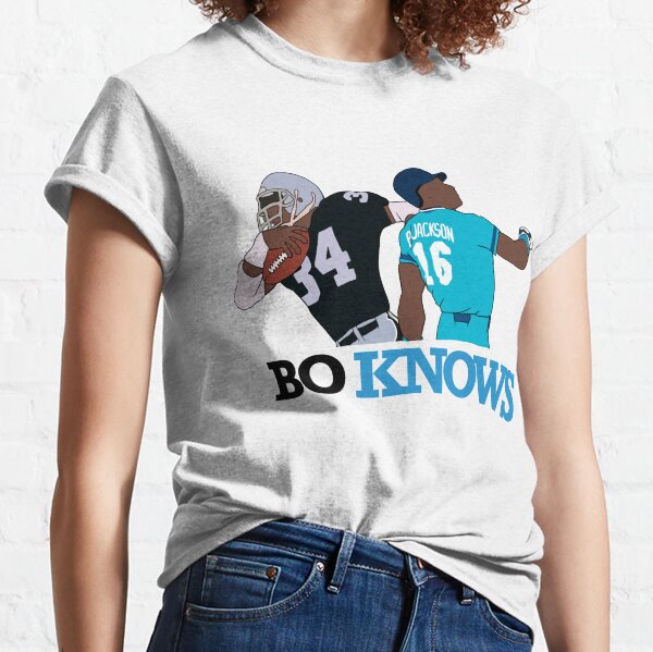 Bo Jackson Name & Number T-Shirt - Light Blue - Tshirtsedge