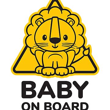 Sign Baby on Board Lion – bébé.mu