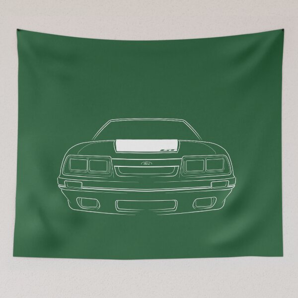 Item preview, 1985 Ford Mustang GT (fox body) - front stencil, white designed and sold by mal-photography.