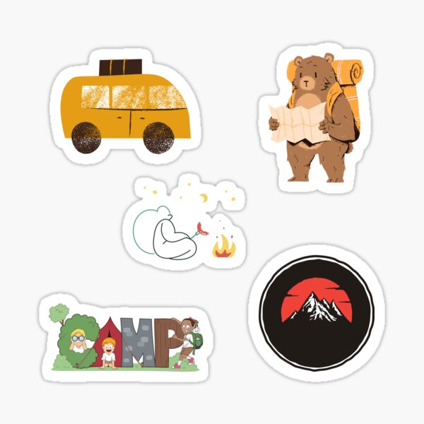 Camping sticker pack Sticker