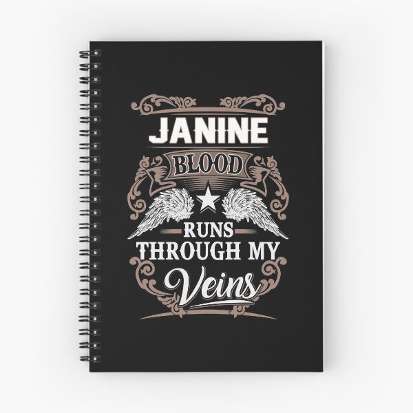 Item preview, Camiseta con nombre de Janine - Camiseta con artículo de regalo Janine Blood Runs Through My Veins designed and sold by oltonomer8.