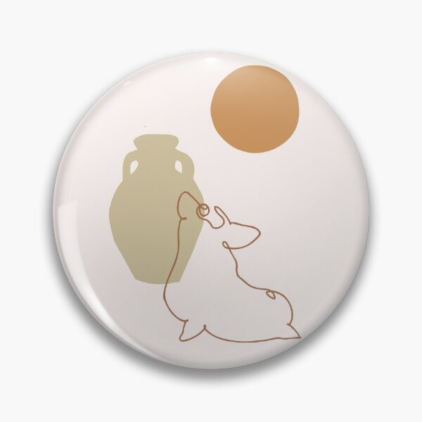 Item preview, Terracotta pot and Corgi Yoga designed and sold by Huebucket.