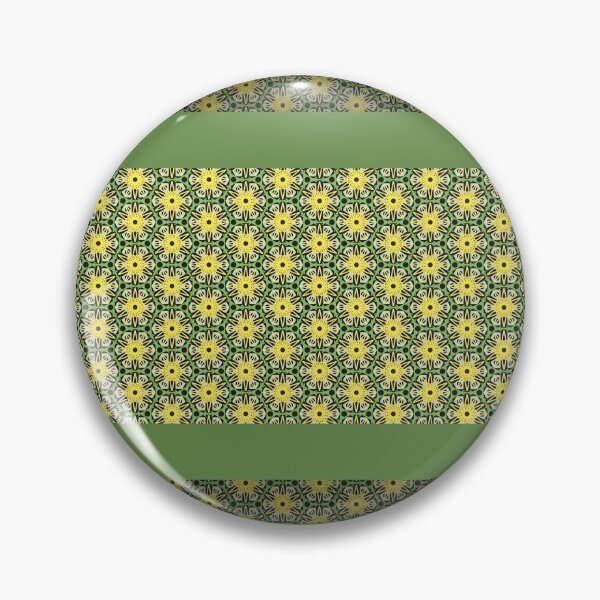 Item preview, Hand crafted pattern design yellow on hippie green designed and sold by CyberArt Designers.