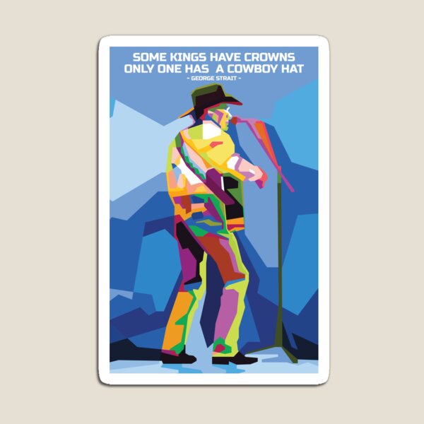 Abstract Geometric George Strait in WPAP Popart Magnet